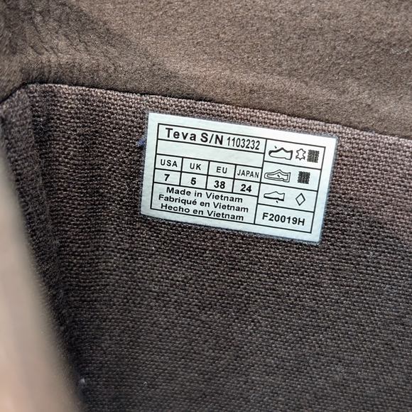 Teva Anaya Women's Sz 7 Waterproof Brown Leather Suede Tall Boots Block Heel - Picture 7 of 12